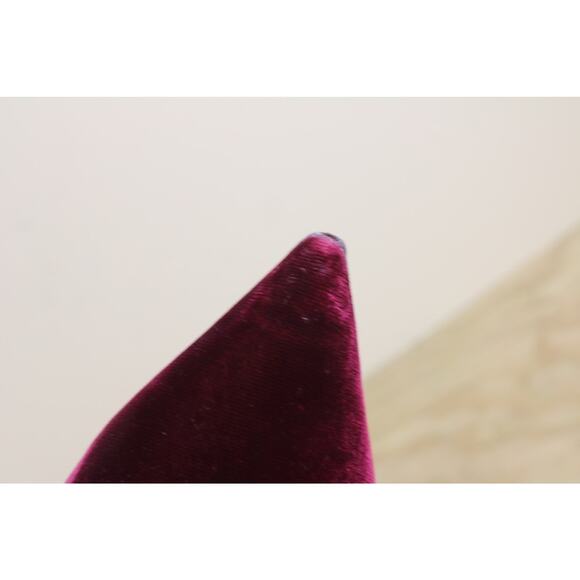 Jimmy Choo Shoes 40.5 Red Velvet Alia Kitten Heel Pumps Italy - Picture 10 of 10
